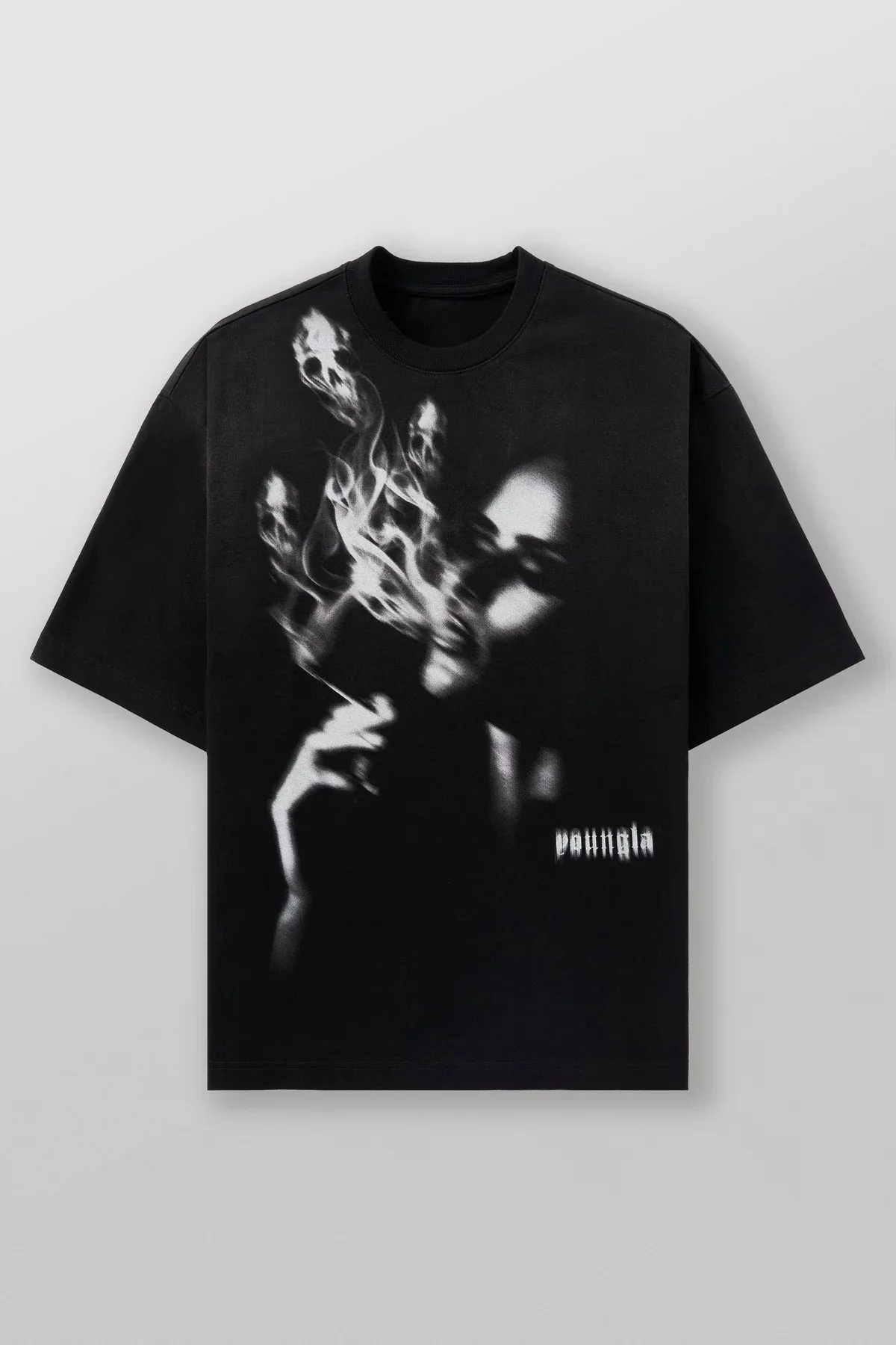 Summer New Men's Oversized T-shirt American Fashion Trend Printed Short Sleeve camping Sports Fitness Breathable Top