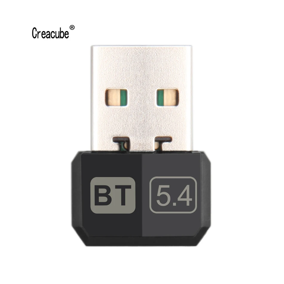 

Creacube USB Bluetooth-совместимый адаптер 5,4, передатчик, приемник, аудио-ключ, беспроводной USB-адаптер для ПК, ноутбука