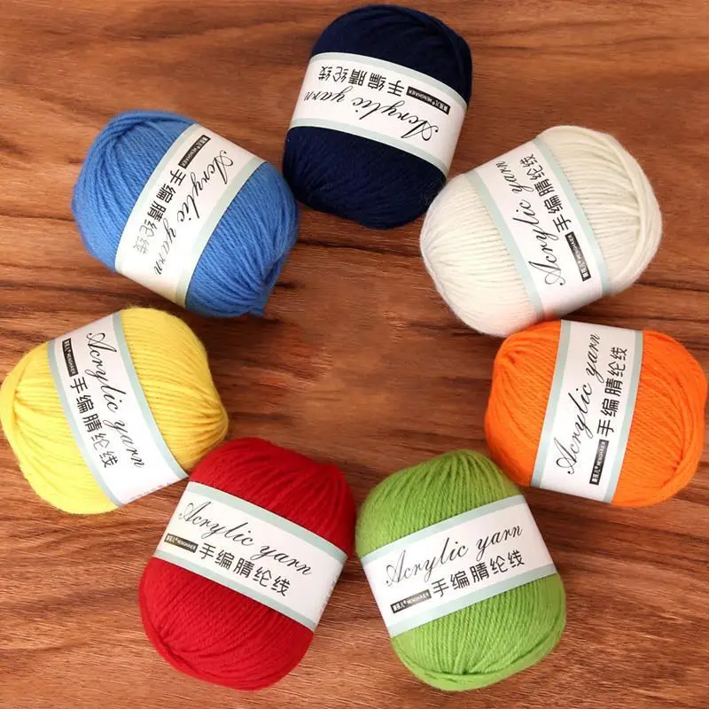 Description Picture 2 of item4-Strand  Polyacrylonitrile Fiber Yarn For Hand Knitting Blending Knit Yarn Crochet Scarf DIY Line Handmade Sewing Accessories