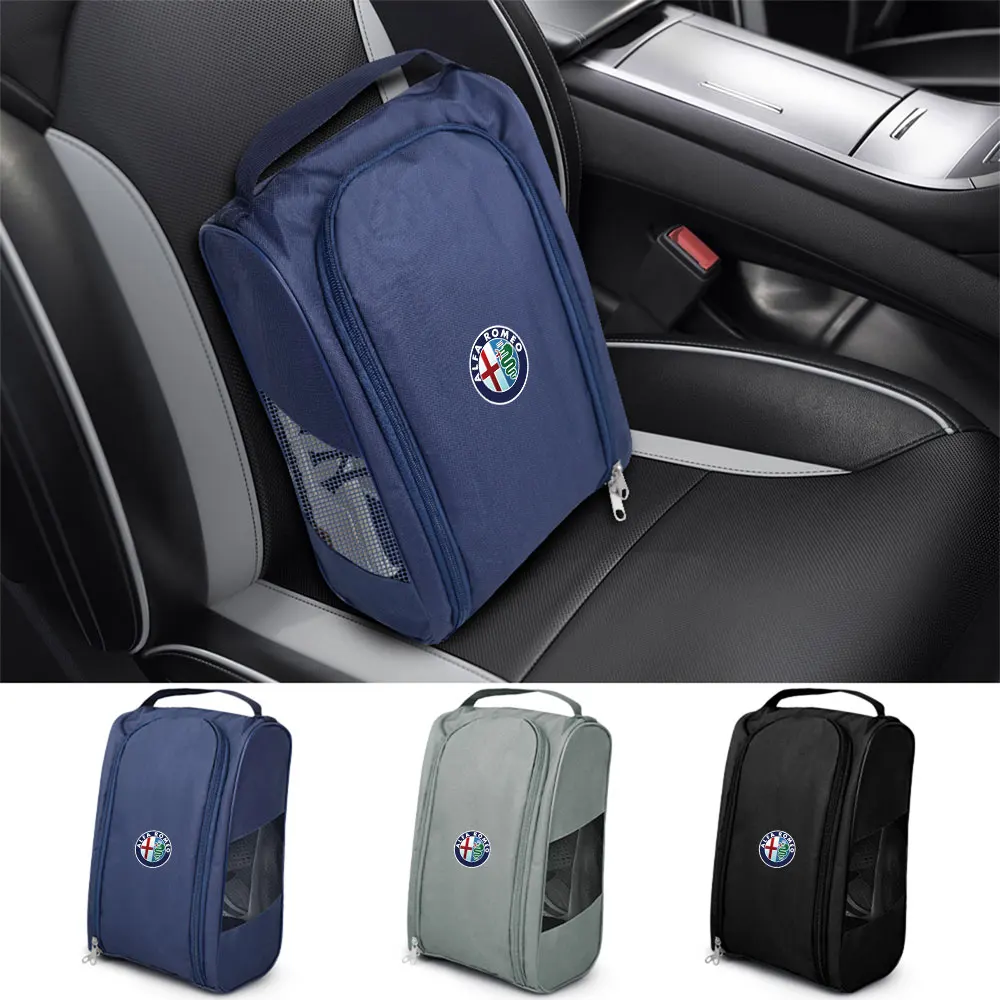 Borsa Portaoggetti con Logo Auto per Alfa Romeo Giulia, Stelvio, Giulietta, Tonale, Mito 157 149, Accessori Auto - immagine 3