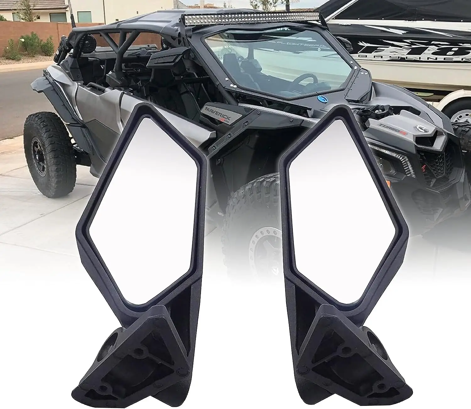 Maverick X3 Side Mirror Rear View Racing Compatible Can Am Maverick X3 XRS XDS MAX Off-road