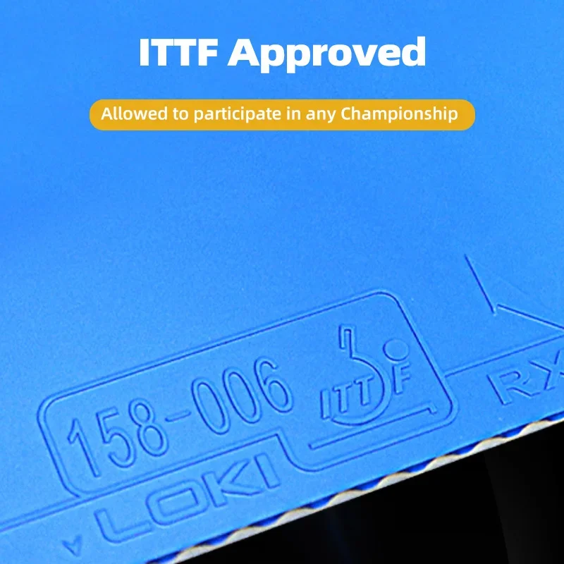 Description Picture 4 of itemOriginal LOKI RXTON 1&3 Blue Pink Table Tennis Rubber Pimples-in Tacky Ping Pong Rubber with Powerful Elastic Sponge