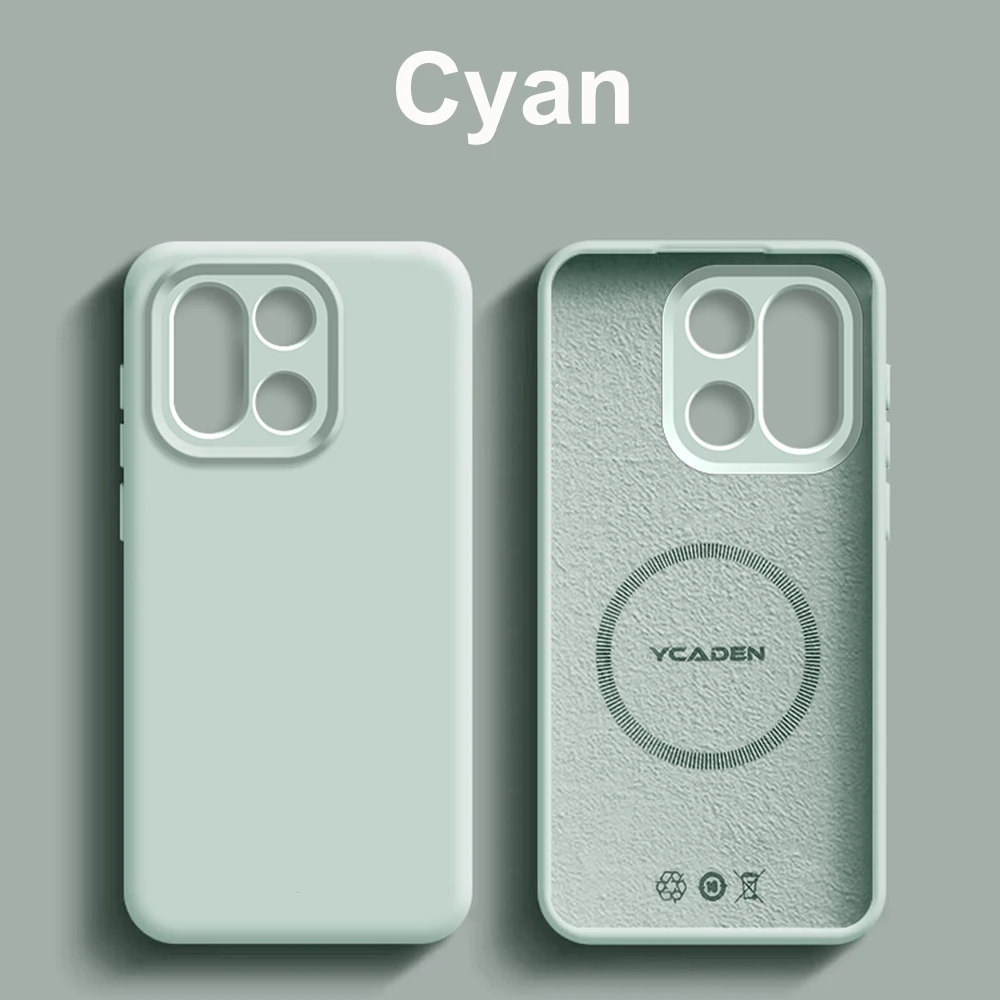 Premium Liquid Silicone Magnetic Case - Shockproof & Wireless Charging Compatible Back Cover