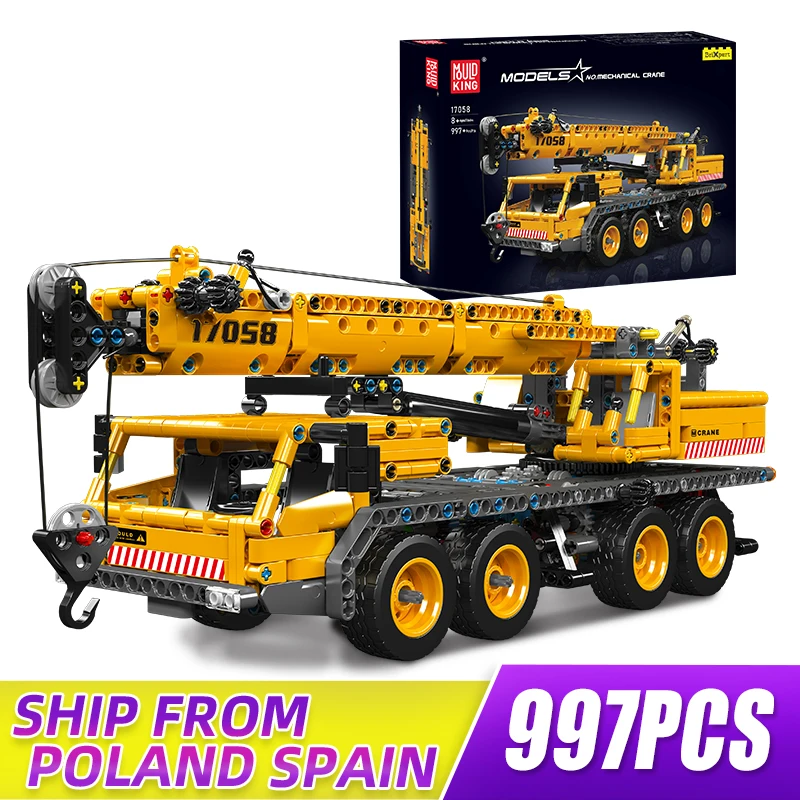 Mould King 17058 Technology All Terrain Crane Model Building