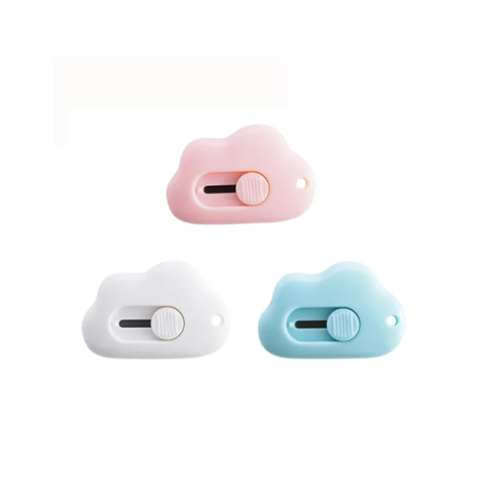 Utility Knife Set Automatic Rebound Steel Blade Paper Cutter Opener for Letter Box Wrapping Cutting School