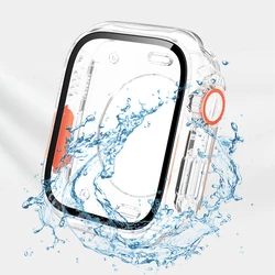 Premium Tempered Glass Apple Watch Screen Protector Case Cover for 46mm series 10 (Transparent)