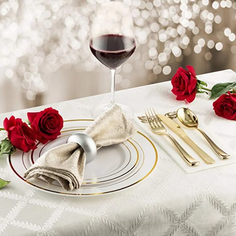 Gold Party Disposable Tableware Set Plastic Plate Cup Paper Kid Adult Birthday Wedding Bachelorette Party Decoration Baby Shower