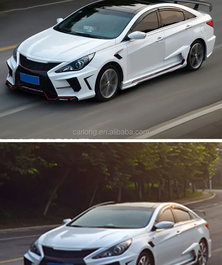 EX Type Car Bumper for Hyundai Sonata Eight Generations 2011-2015 Front Bumper Rear Bumper Side Skirt Car Body Kit Auto Parts