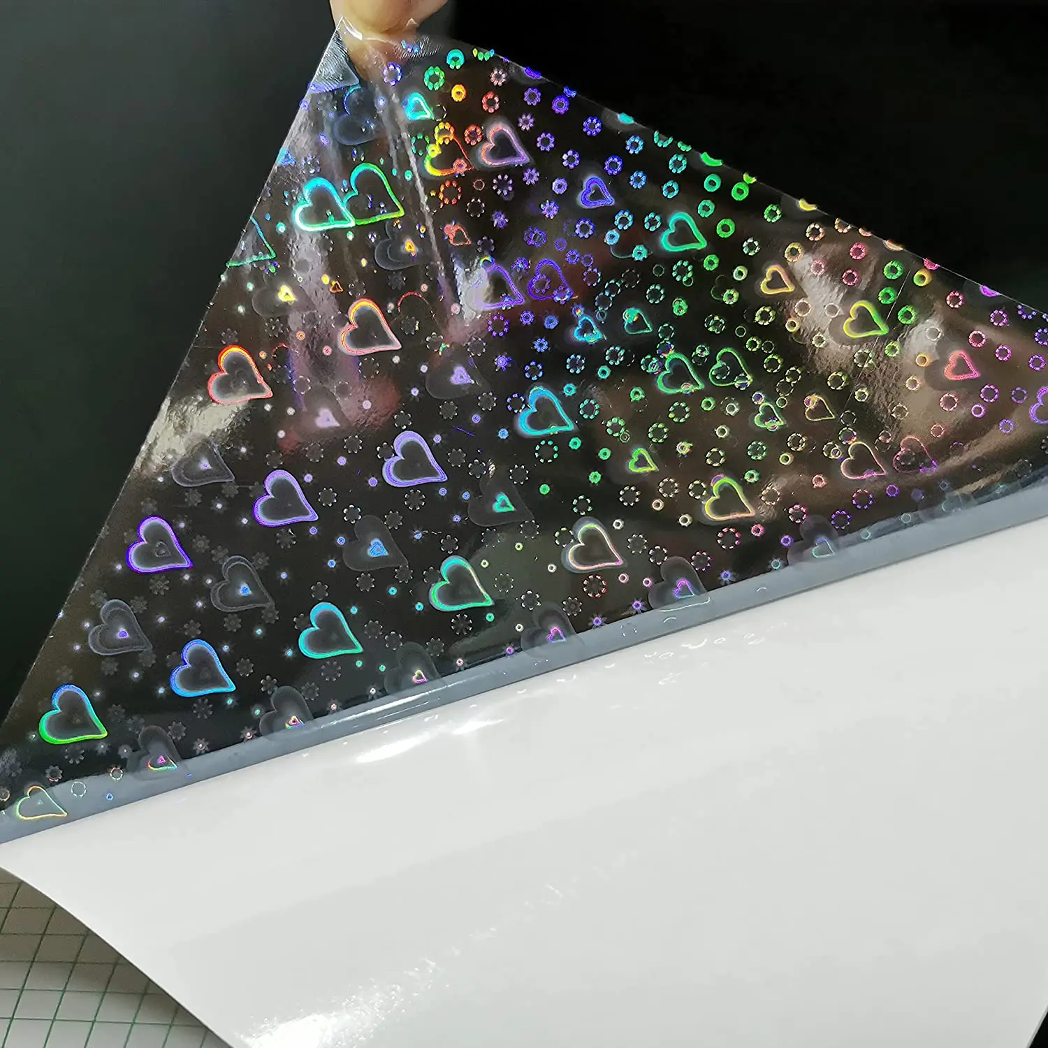 10 Fogli Adesivi Trasparenti Olografici Per Laminazione In Vinile