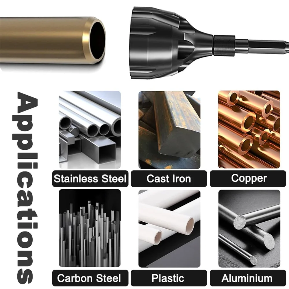 JUSTINLAU Deburring Tungsten Steel Chamfer Thread Trimmer Alloy Remove Burr Screw Rod Bolt Deburring Tool