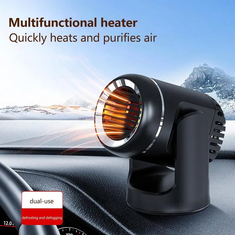 Portable Car Heater 12 Volt Electric Heater For Car 2 In 1 Heating &  Cooling Fan Electric Heater Fan With 360 Degree Rotary Base