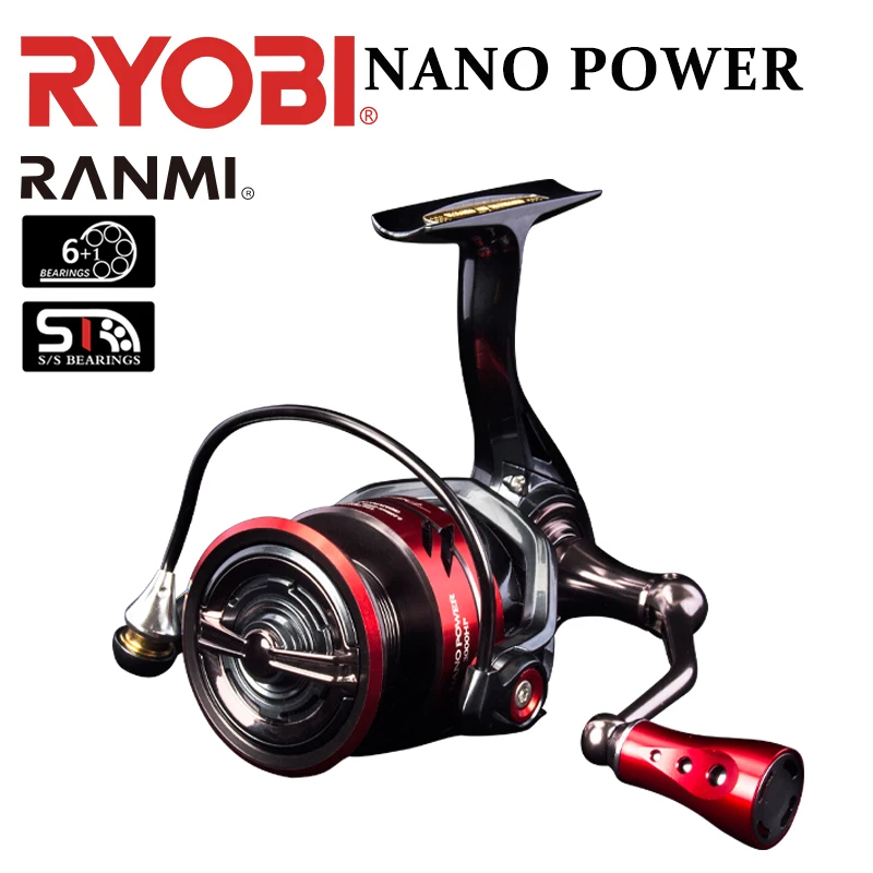 

New RYOBI RANMI NANO POWER Spinning Reels Ball Bearings 6+1 Max Drag 6.5kg/9.0kg Gear Ratio 5.2:1/6.2:1 Saltwater Fishing Reel