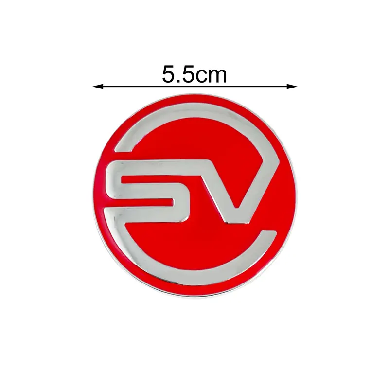랜드로버 레인지로버 이보크 디펜더 디스커버리 3 4 2 용 자동차 스타일링, 3D 알루미늄 SV 엠블럼, 자동차 테일 사이드 스티커 배지 데칼