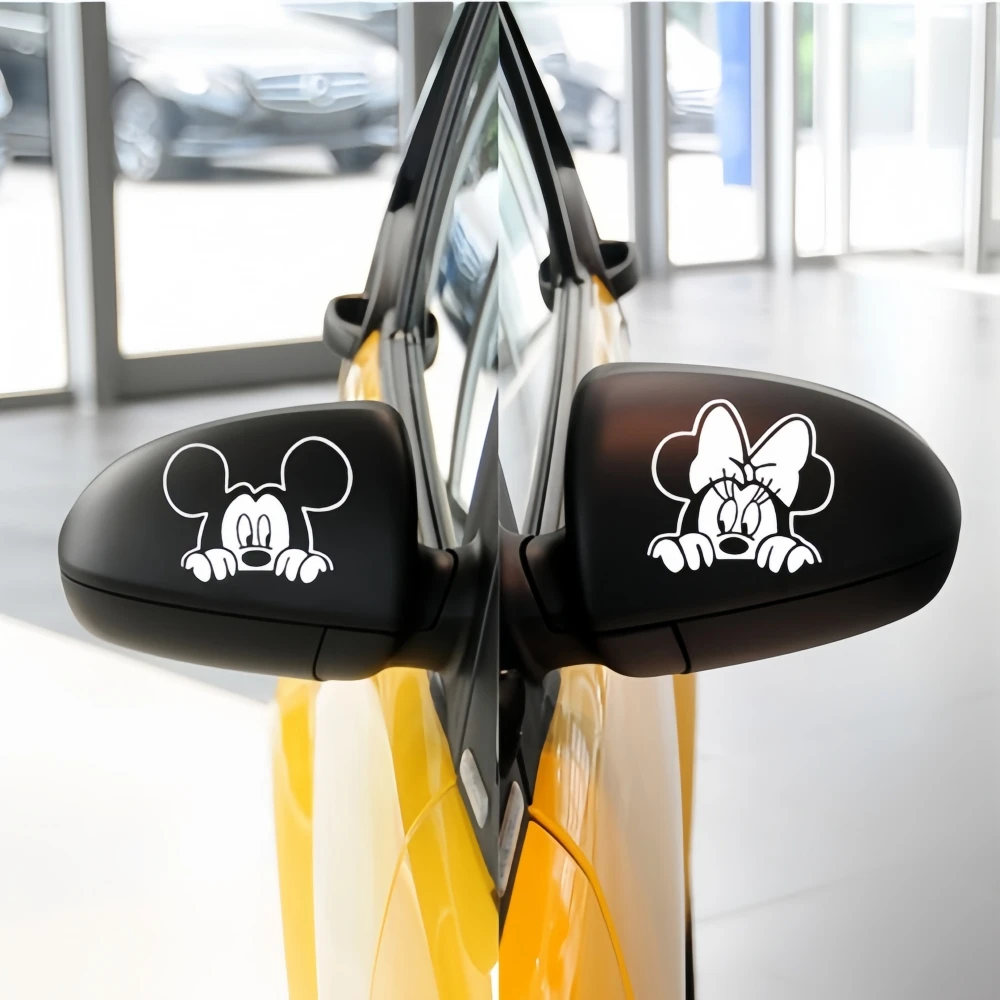 Stickers Rétroviseur Voiture Mickey & Minnie - Déco Fun