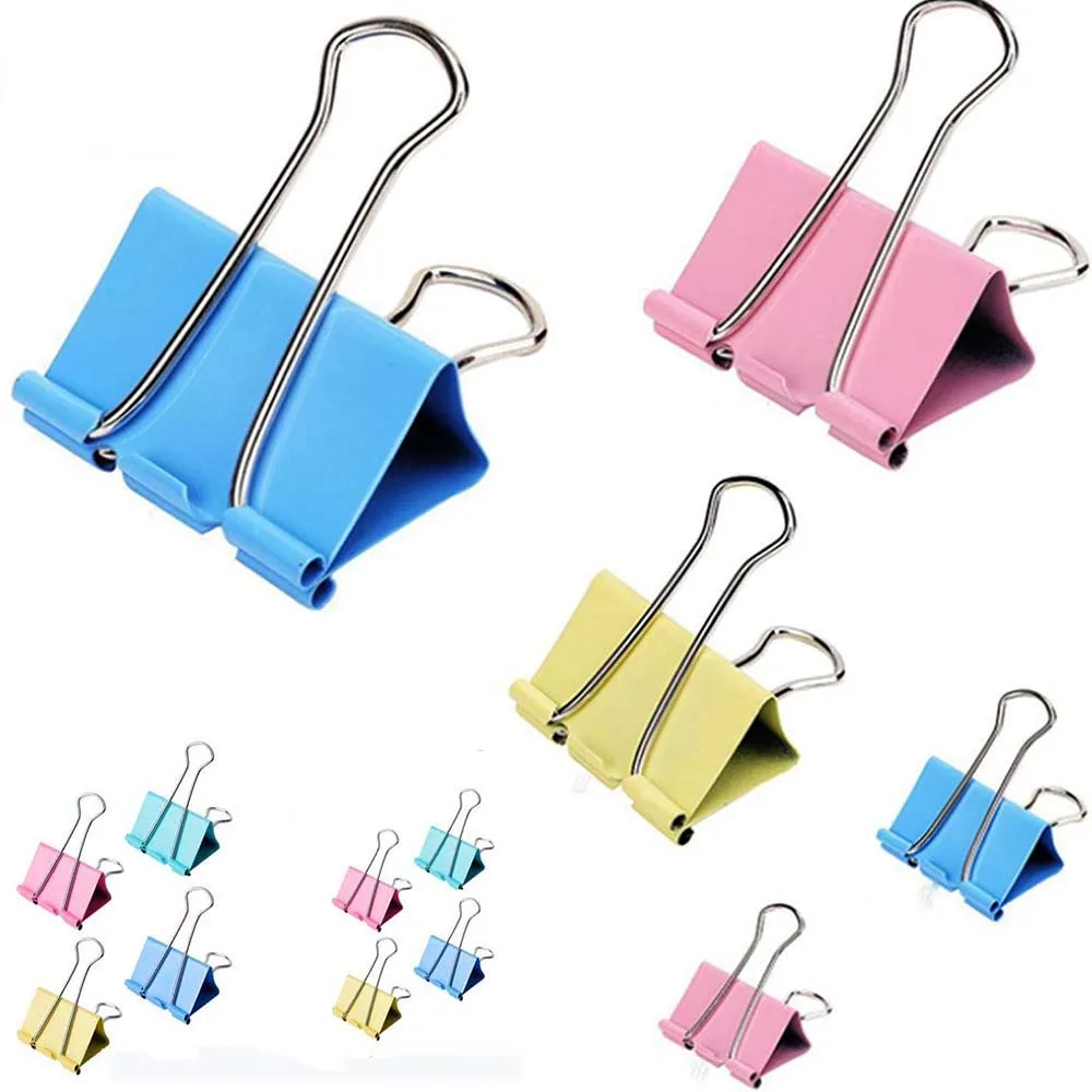 105pcsMetalpaperclip25MM32MMcolorBinderPaperClipsForbooks