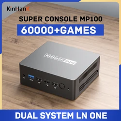 슈퍼 콘솔 MP100 레트로 비디오 콘솔, SS/MAME/CD /N64/Sega Saturn/DC Win11 60000 게임용 4K 울트라 HD 레트로 비디오 게임 플레이어