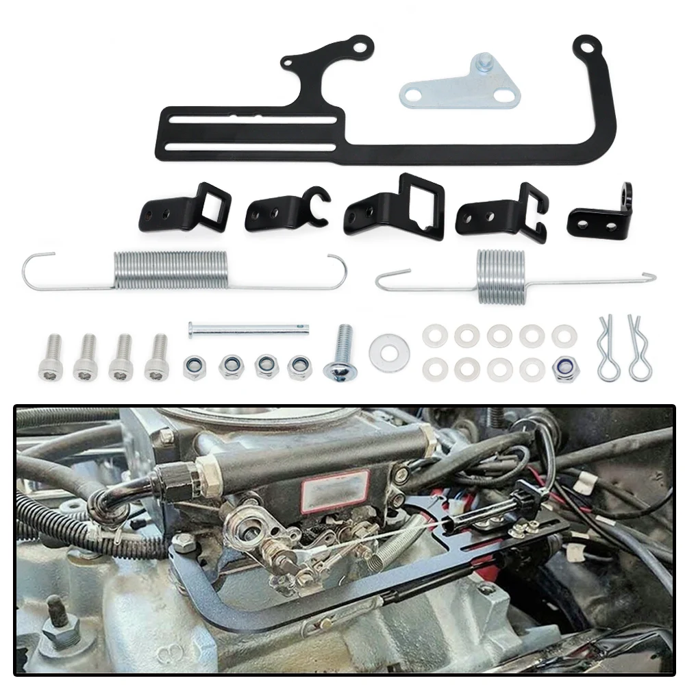 

Car Throttle Cable Mount Kit for EZ-EFI 304147 Carburetor Throttle Cable Mount Bracket for 700R4 Automatic Transmissions