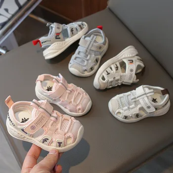 Sandali unisex per bambina e neonato 2025 Scarpe da spiaggia estive per bambini Sandali per neonati Scarpe da ginnastica traspiranti per neonato Sandali per bambina 1
