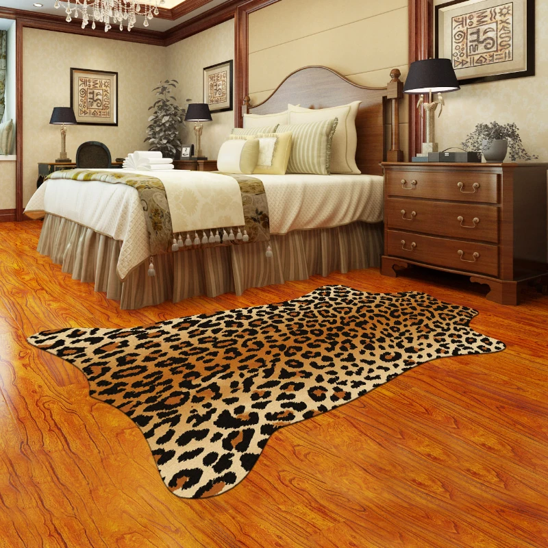 Imitation Animal Skin Carpet Non slip Cow Zebra Striped Area Rugs Tiger