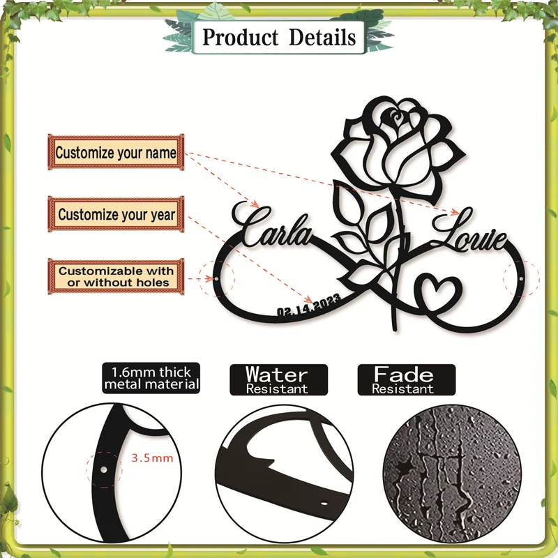 Custom Rose Infinity Love Wall Art 2 | Custom Rose Infinity Love Wall Art 7