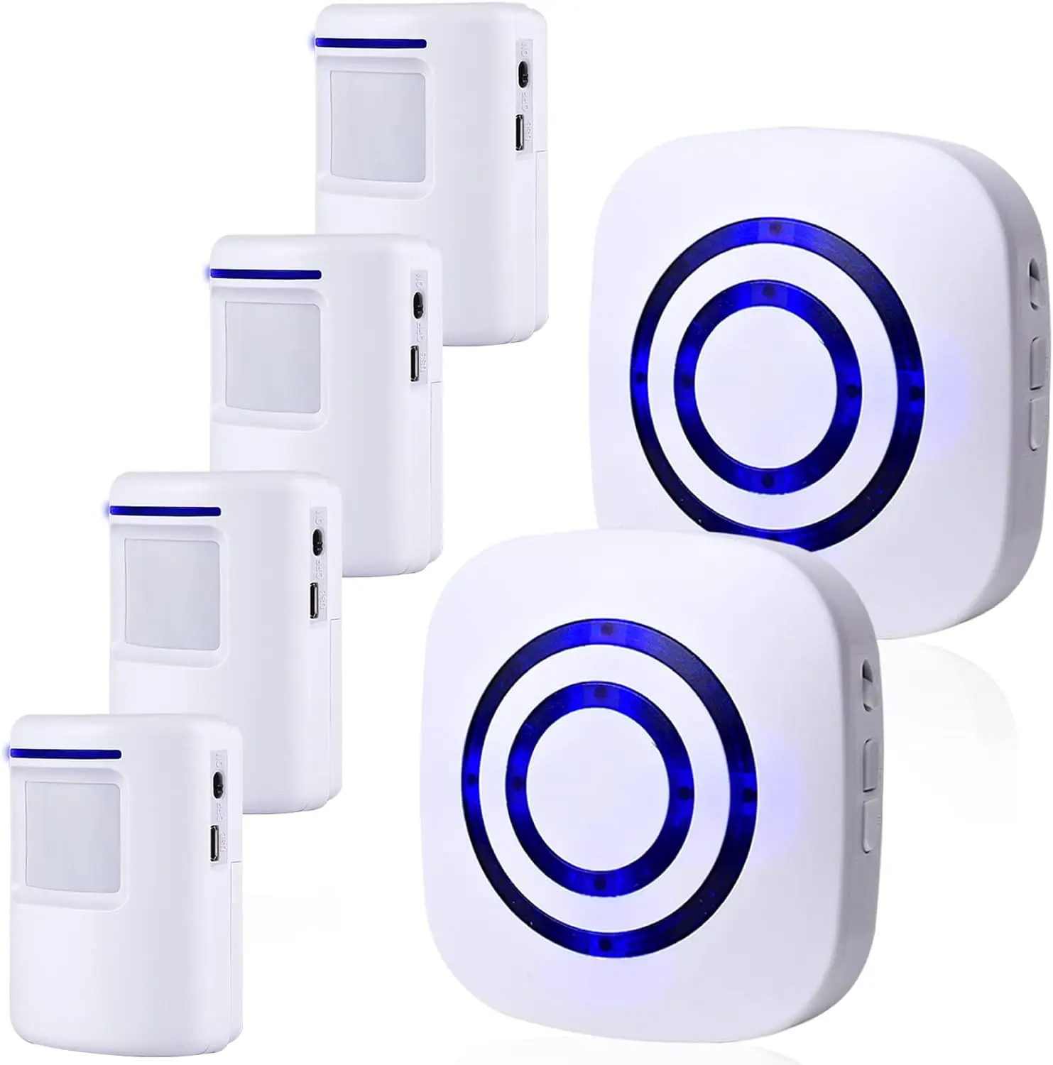 Sensor de Movimento sem Fio Campainha Detector de Movimento Alarme Chimes Sensor de Porta Alcance de 300 Pés Sistema de Monitor de Alerta de Segurança