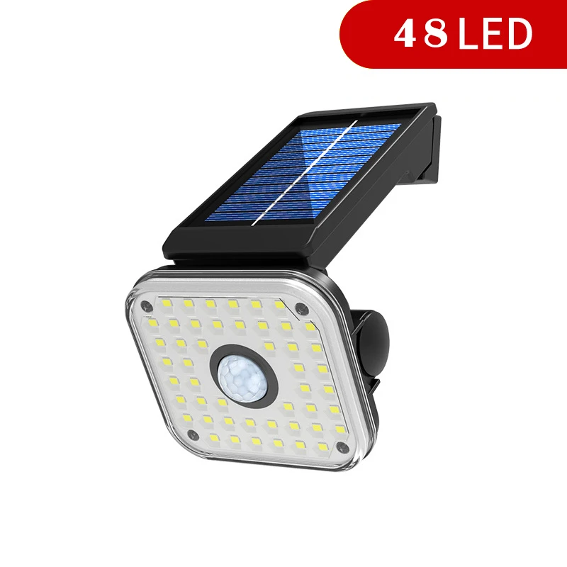 led solar lights Solar Motion Sensor Lights Outdoor 48/112/182 LED Flood Light Waterproof 3 Modes 4 Adjustable Heads Solar Powered Wall Lamp brightest outdoor solar lights Solar Lamps