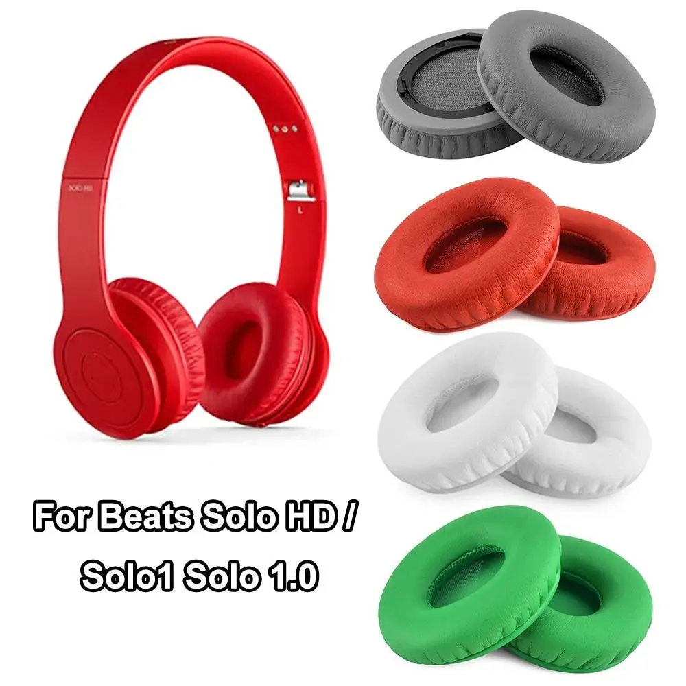 

1Pair Earpads For Beats Solo HD / Solo1 Solo 1.0 Headphone Ear pads Replacement Headset Ear Pad PU Leather