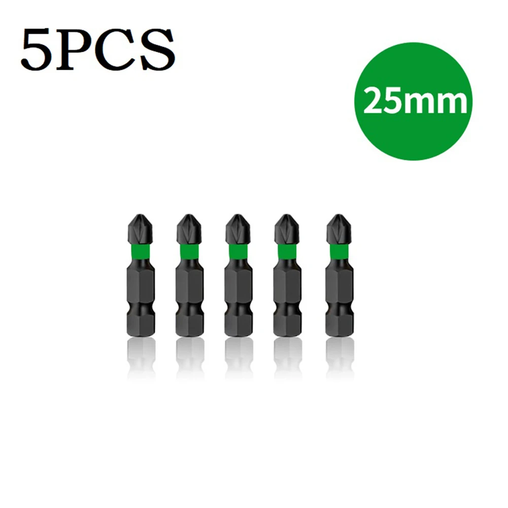 

5PCS PH2 Magnetic Batch Head Cross Screwdriver Hardness Drill Bit Impact High Hardness Screw Bit 25/50/65/70/90/150mm