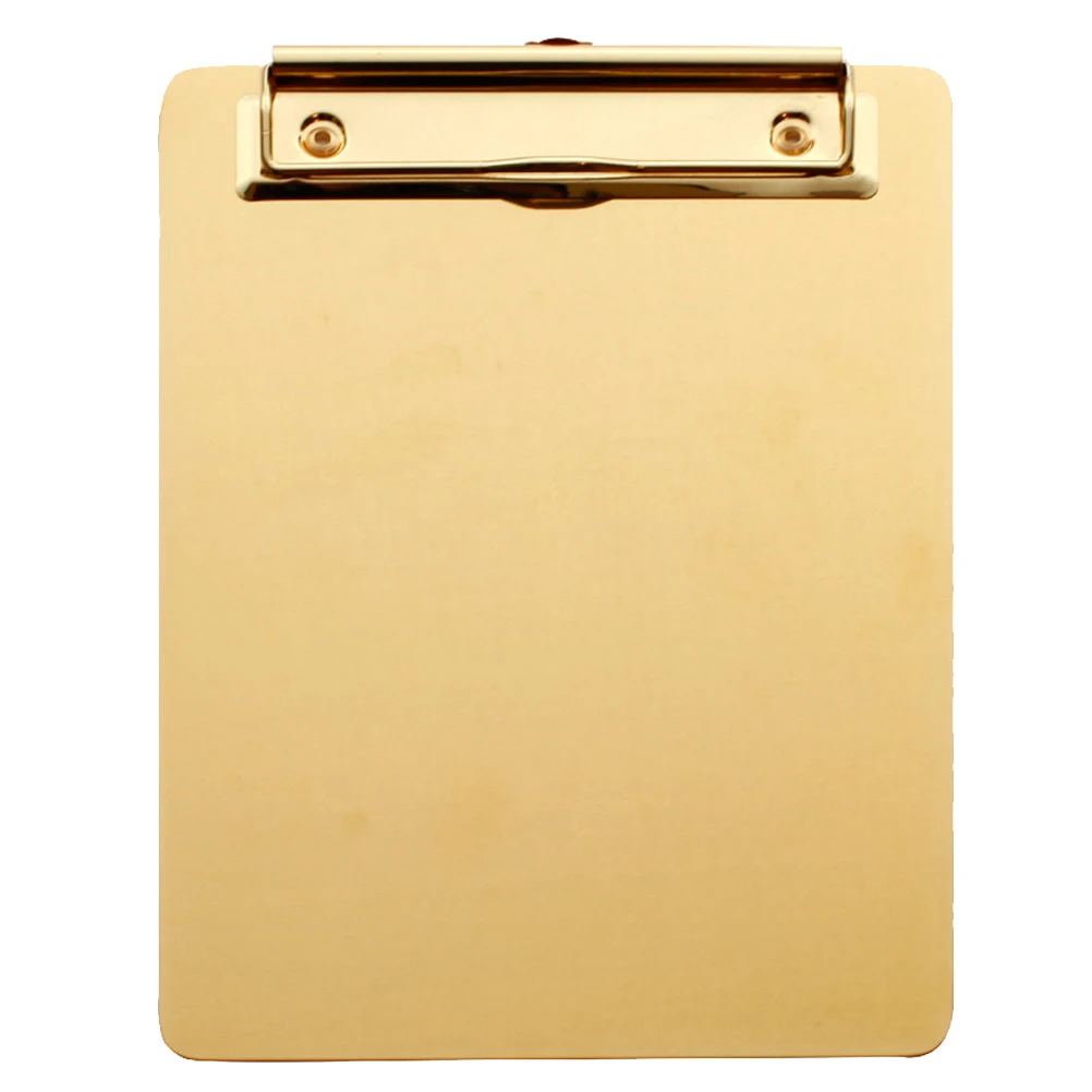 

Stainless Steel File Clip Board A5 Clipboard Paper Holder Memo Folders Board Portable Writing Tablet plate clamp for Office