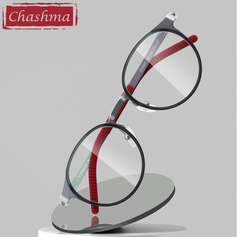 Light Thin Glasses Titanium Men Design Prescription Eyeglasses Round