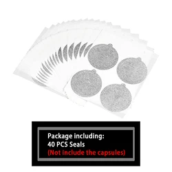 Stainless Steel Reusable Coffee Capsule with Italian Coffee Filters (40PCS Seals)