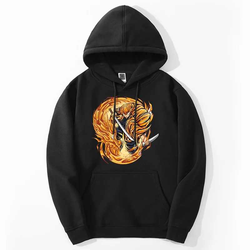 

Demon Slayer Hoodies Sweatshirts Men/women Zentisu Anime Manga Graphic Hoody Harajuku Long Sleeve Hip Hop Clothes Moletom