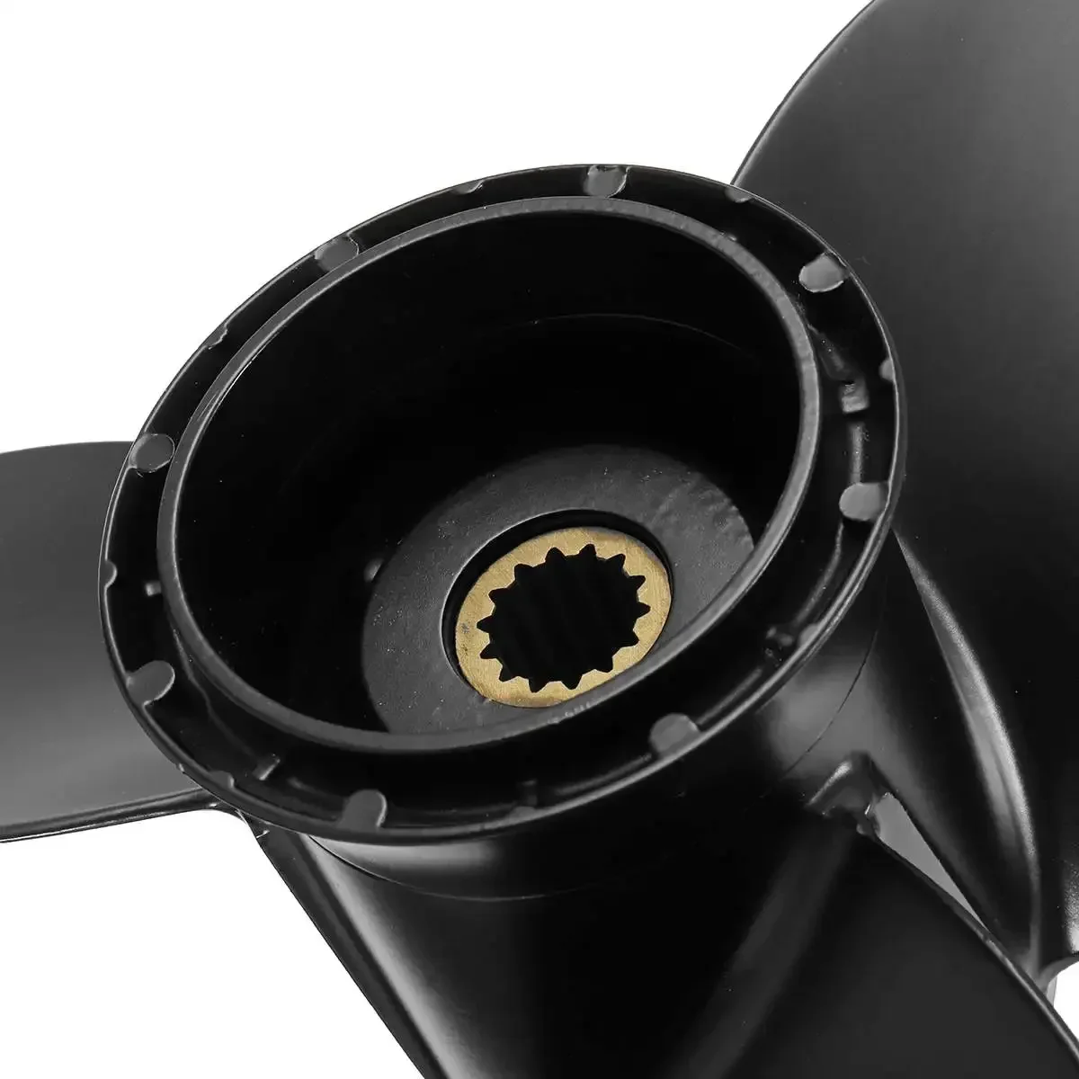 Black For Evinrude Johnson 15-35HP 778863 / 175191 Aluminum Alloy 10 x 13 Marine Outboard Propeller 3 Blades 14 Spline Tooth