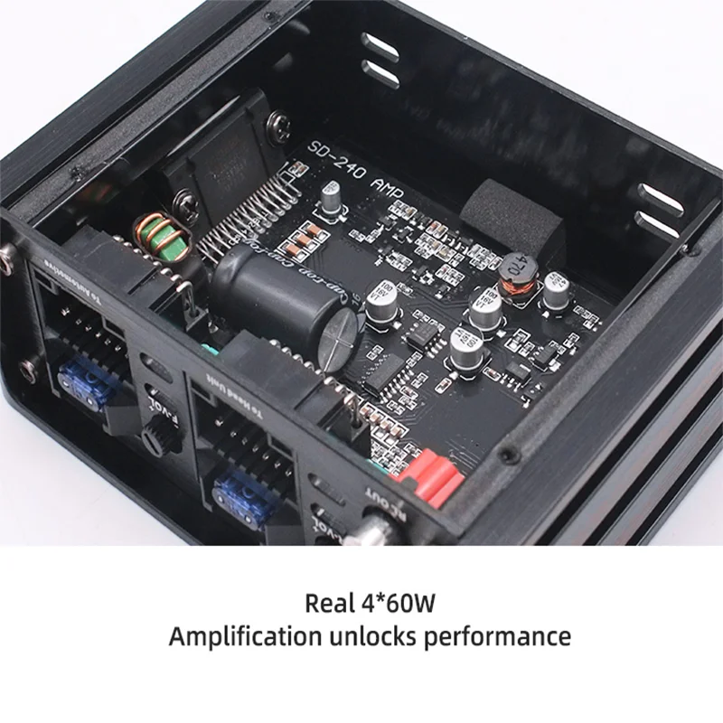 クラス AB 4*60 ワット車のパワーアンプ非破壊インストール DSP カー