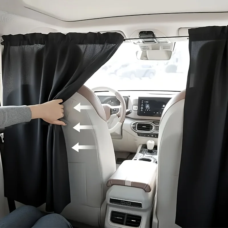 No-Drill Car Partition Curtain and Sunshade Privacy Screen