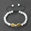Bracelets en malachite naturelle de 6 mm pour hommes, bracelets de poignet faits à la main, réglables, mode, pour femmes, bijoux de guérison énergétique Bouddha, cadeau pour couple