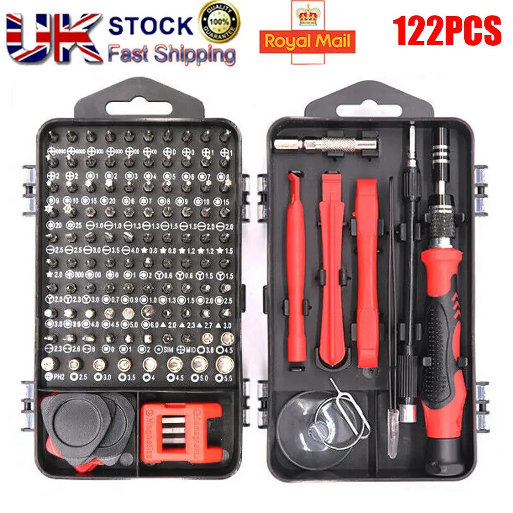 122pcs Small Precision Screwdriver Set Phone Laptop Computer Repair Tool Kit Professional Electronic Device Hand Tool: 3 - 5 Days Free Delivery Only UK