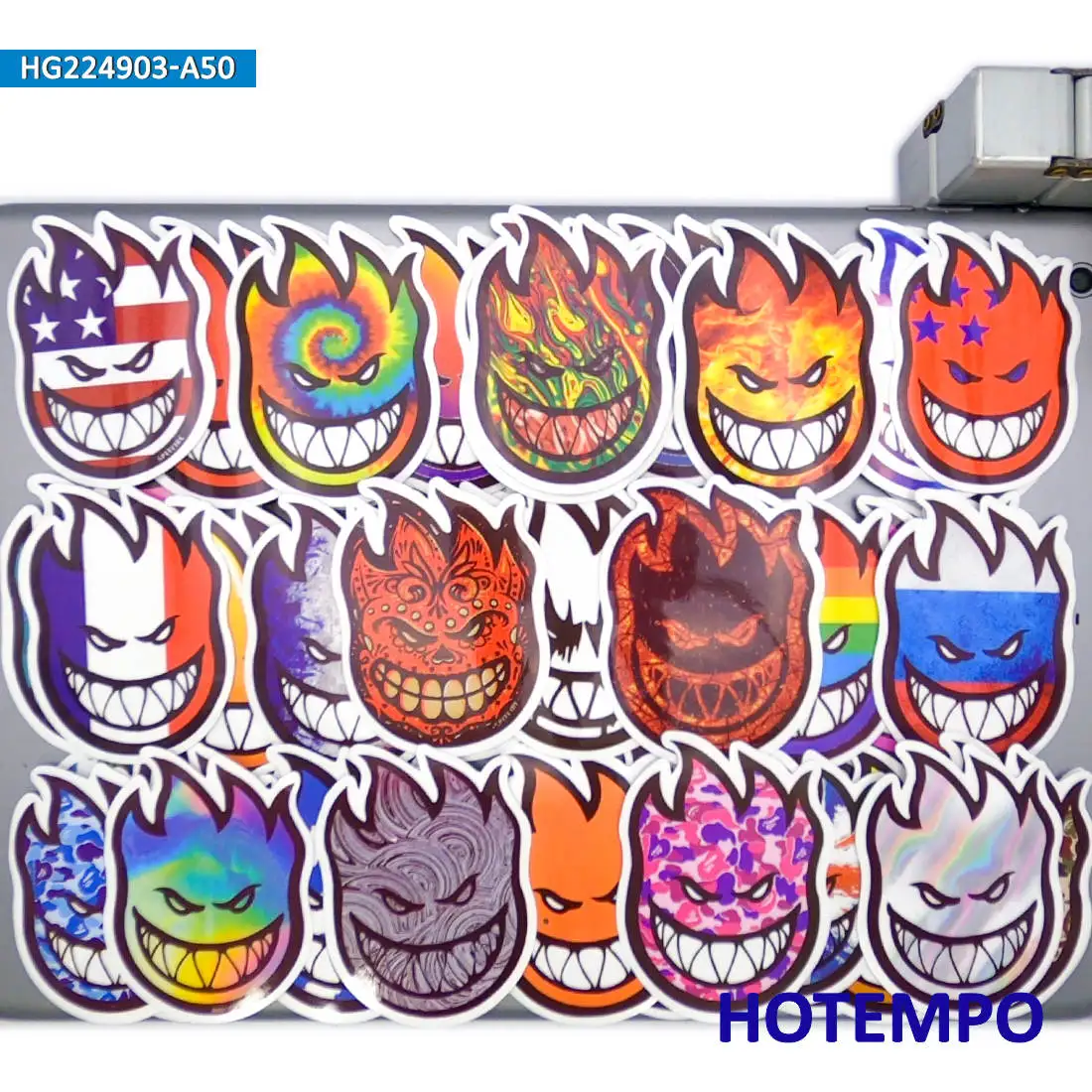 Vibrant Retro Graffiti Sticker Pack - Fun and Unique Designs for Laptops, Phones, and Vehicles