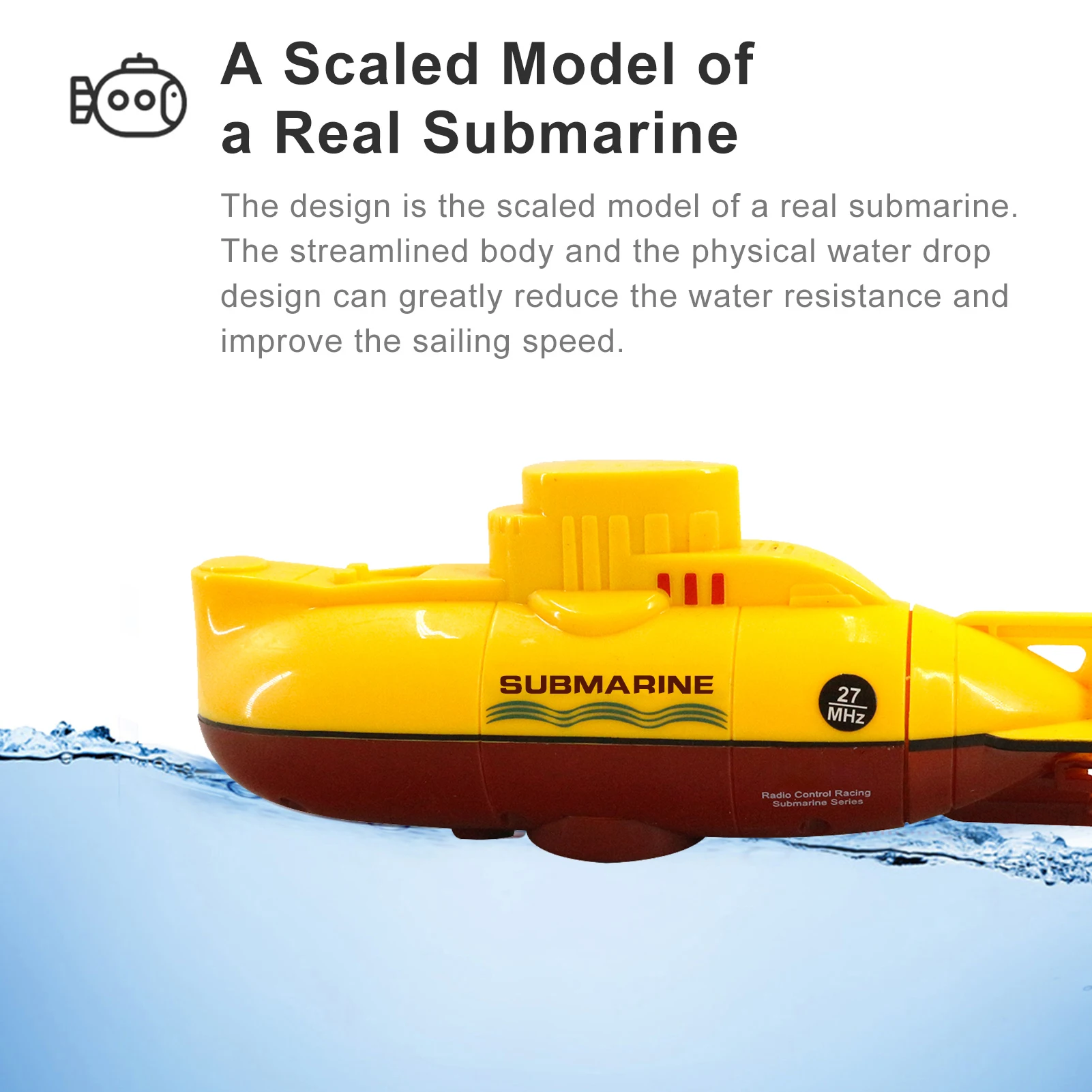 Mini RC Submarine Remote Control Boat Waterproof Diving Toy Gift for Kids Boys and Girls New Year Gift