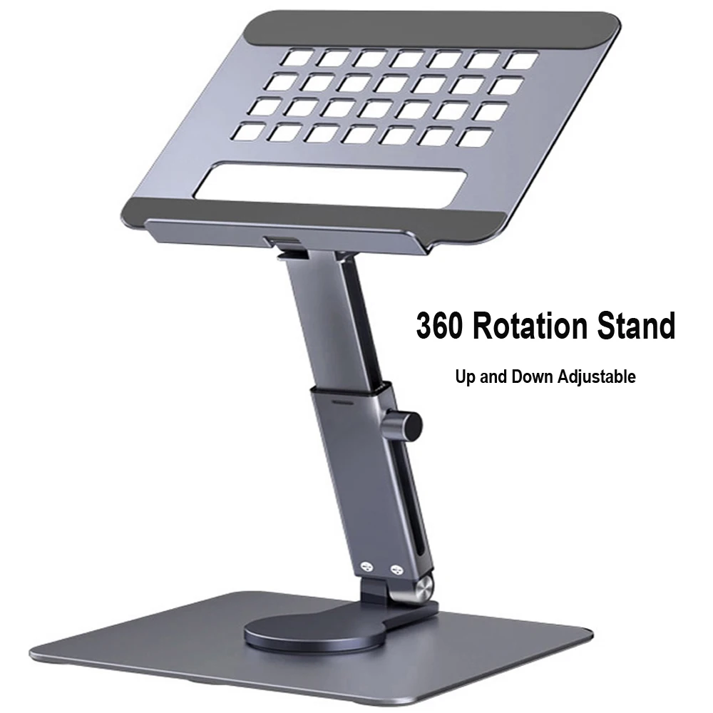 Tablet Stand Desk Riser Rotação 360 Multi-ângulo Altura Ajustável Suporte Dobrável Dock para Xiaomi Ipad Tablet Laptop