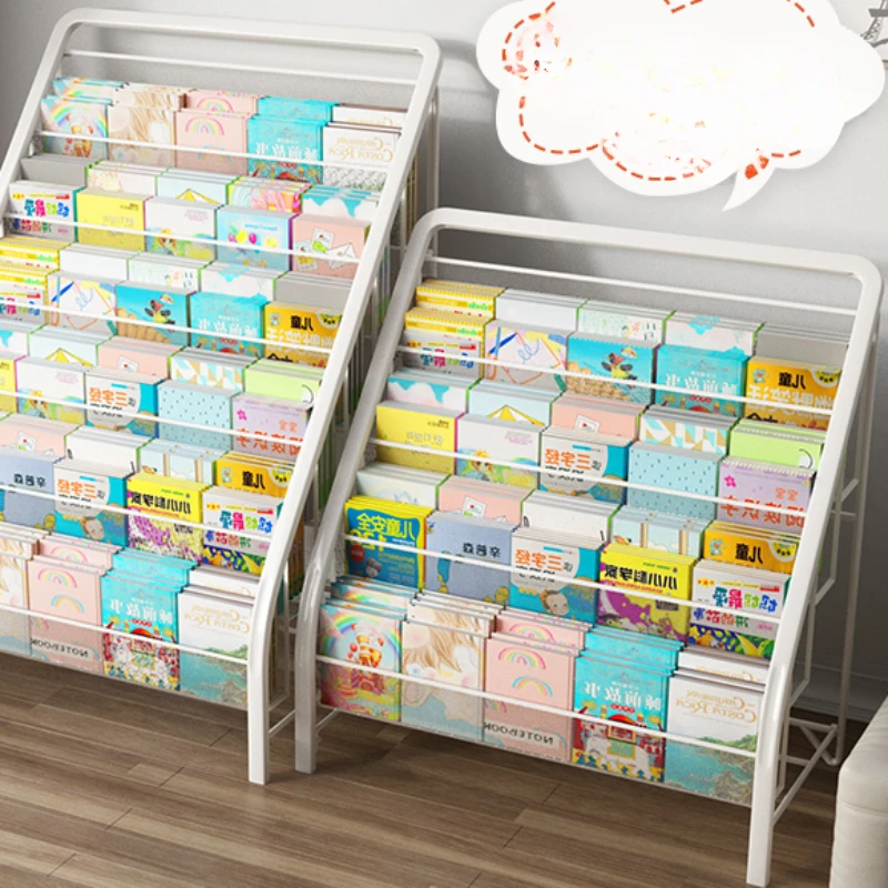 Children Bookcases Aesthetic Room Furniture Storage Living Cabinet Type Book Magazine Rack Estanteria Habitacion Iron Shelf Home