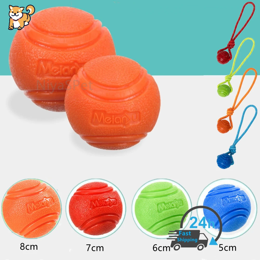 Dog Ball Indestructible Chew Bouncy Rubber Ball Toys Pet Dog Toy Ball