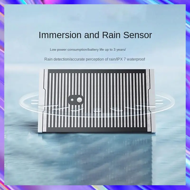 A98Z Water Leak Sensor Flood And Rain Detector IPX7 Waterproof 3 Sensitivity Settings For Home Security Works