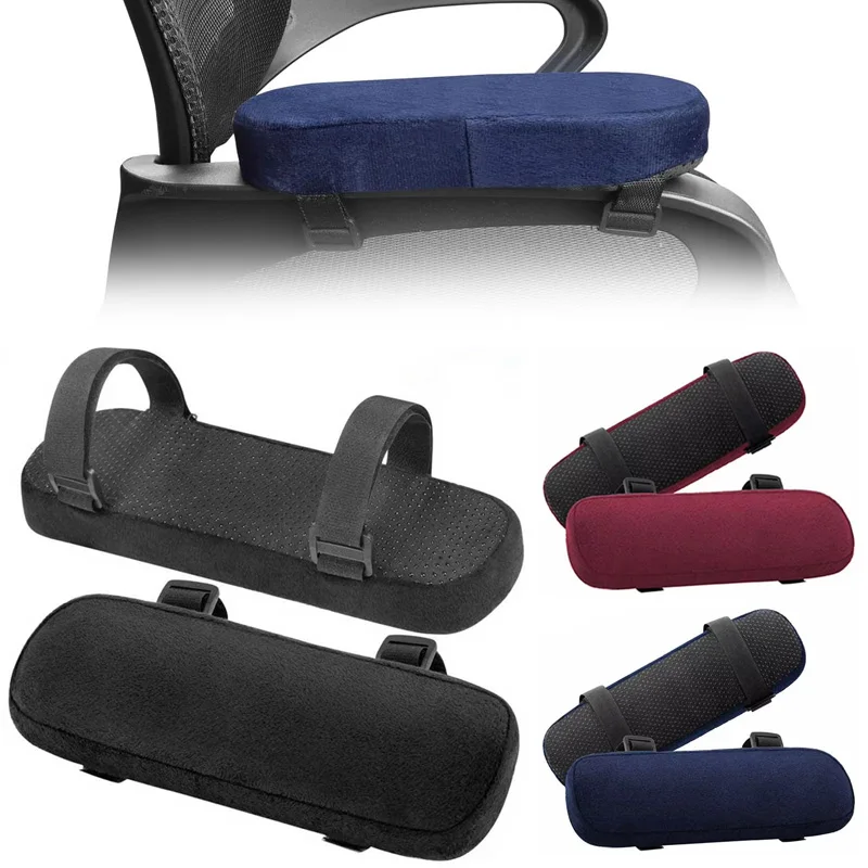 Removable Washable Armrest Cushion 1/2PCS PP Sponge Foam Home Office Gaming Chair Armrest Covers Elbow Pad Non-Slip Comfortable