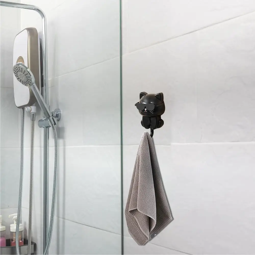 Description Picture 6 of itemCartoon Cat pattern Hooks Stickers cute Bedroom Door Hooks Key Hooks Umbrella Towel Hat Coat Rack Wall Animal Decorative Hooks