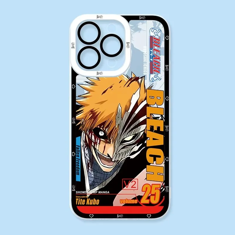 Shockproof Soft Silicone Clear Anime Bleach Ichigo Phone Case Cover