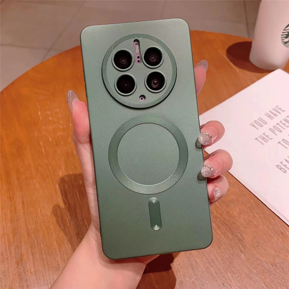Magnetisk Wiless Charging Phone Case Fo Huawei P60 P50 P30 Mate 50 40 30 Po Camea Potection Blød Silikone Bagside_voghion.com