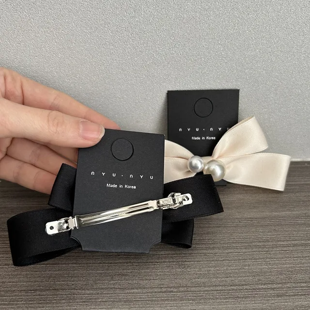 2024 new in hair bows for woman hair clip hairpin headwear women's headband hair ties for girl thick hair with bead decoration 2