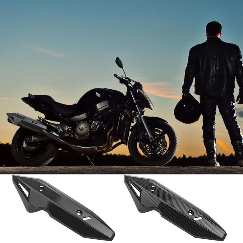 

Motorcycle Exhaust Pipe Black ABS Cover Muffler Pipe Heat Shield Cover Guard Protector Universal For 150 125 Motorcycles