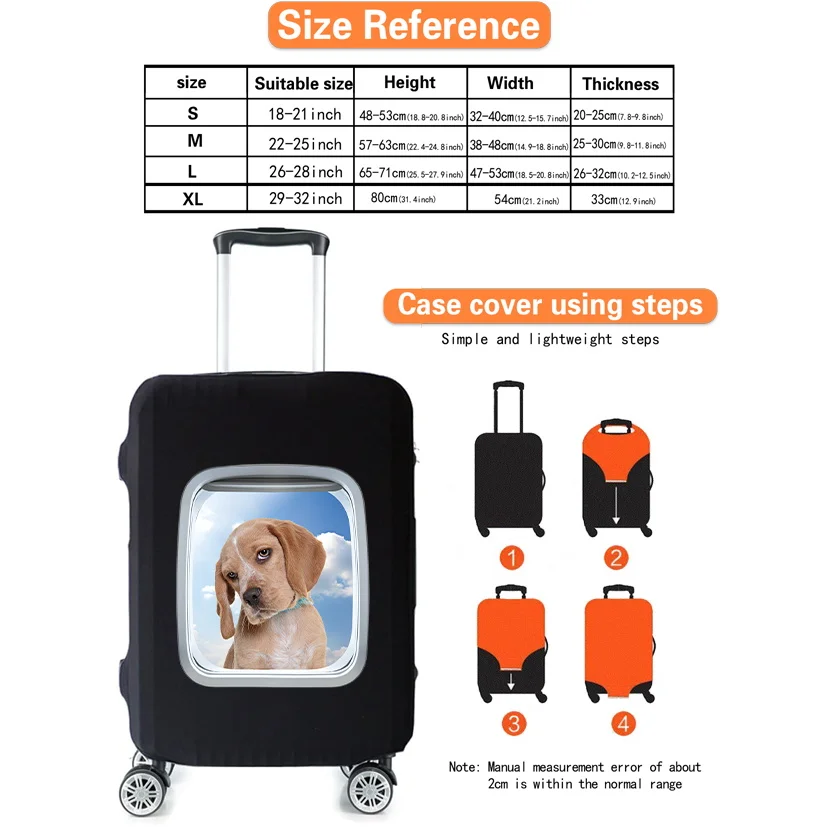 Luggage Cover Animal Series Printed Pattern Travel Essentials Bag 18-32 Inch